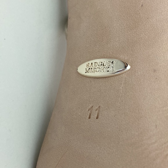 Kai Stiletto Heel Sandal Ivory by Badgley Mischka New Crystal Chain Detail Sz 11 - Picture 9 of 10